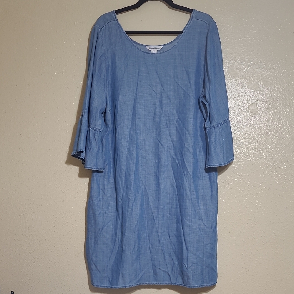 Tommy Bahama Light Blue Dress with Scoop Neck